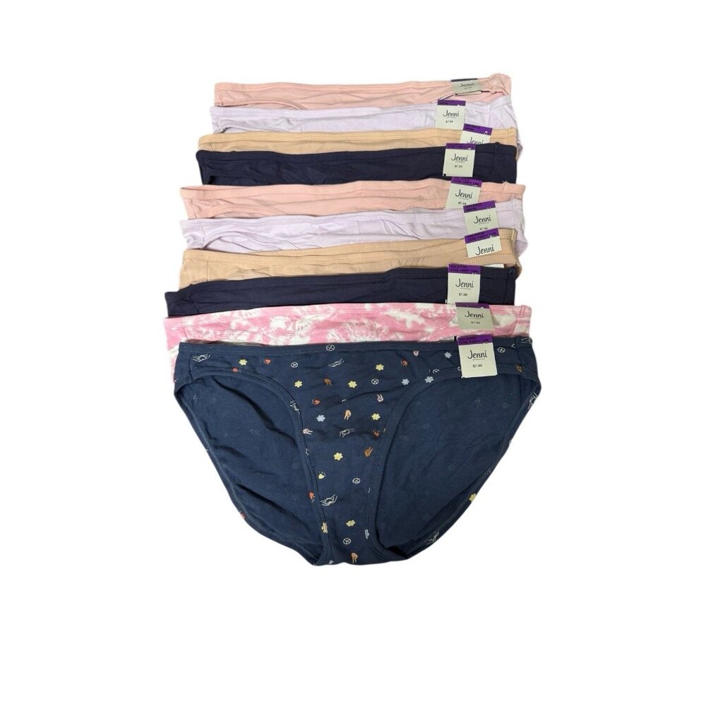 Lot Of 10 Jenni Intimates Size‎ XXL Cotton Bikini Panty Underwear 2XL